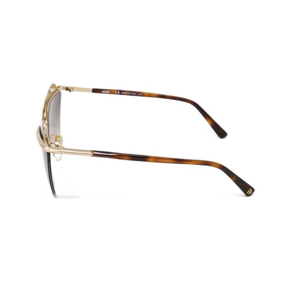 MCM Sunglasses Women\'s MCM133S 722 Shiny Gold Brown 60mm NEW!